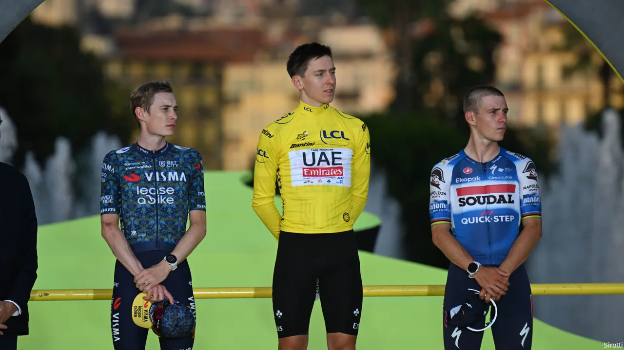 Evenepoel at the Tourppdium in Nice