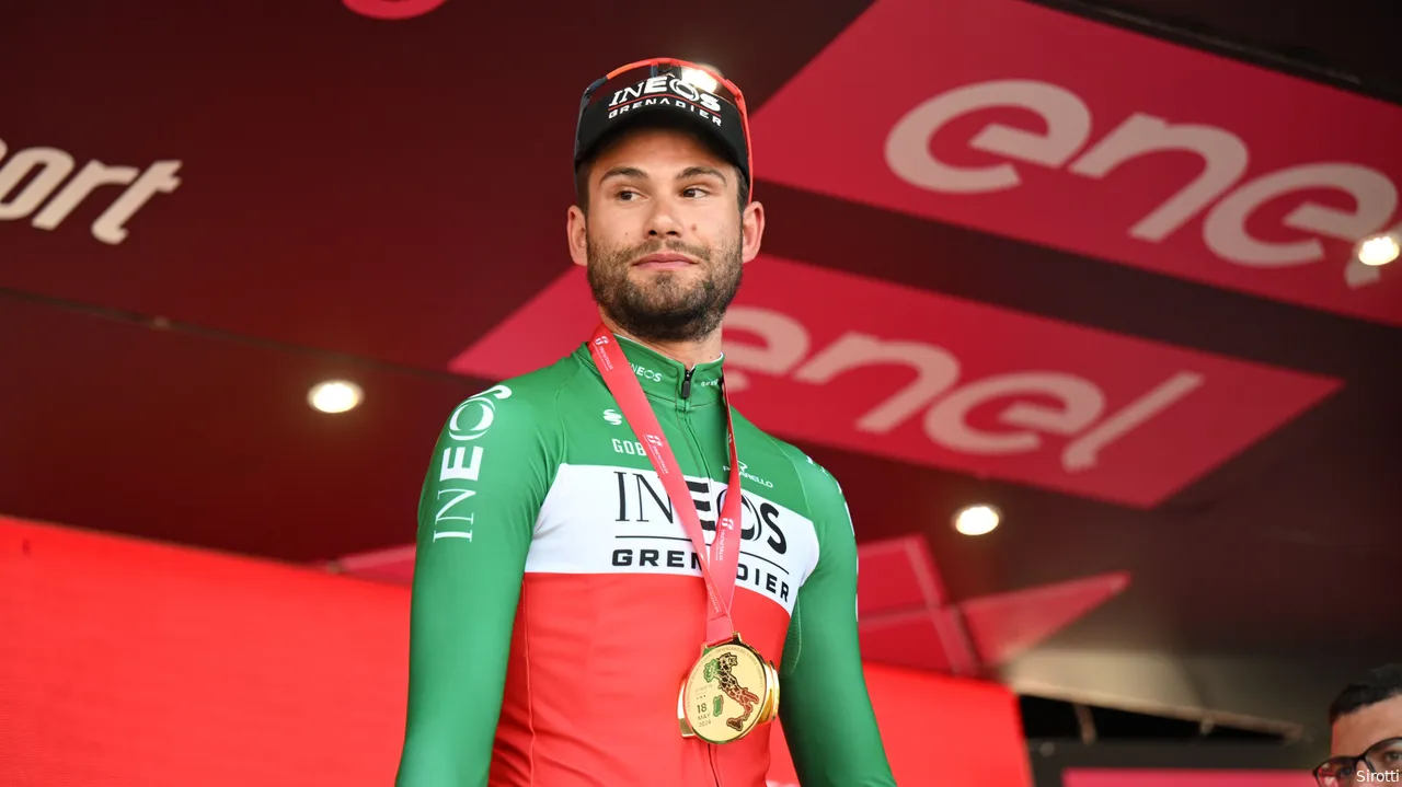 <i>Filippo Ganna withdrew from the Renewi Tour a mere hour before his time trial</i>