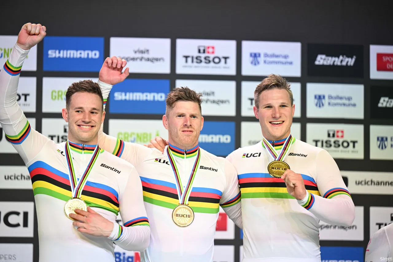 A fourteenth world title has already been won by Lavreysen in the team sprint.