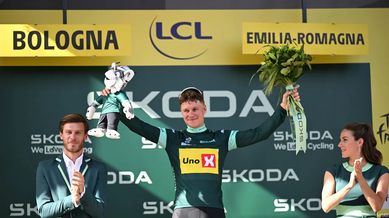 Abrahamsen also wore the green jersey for three days at this year's Tour