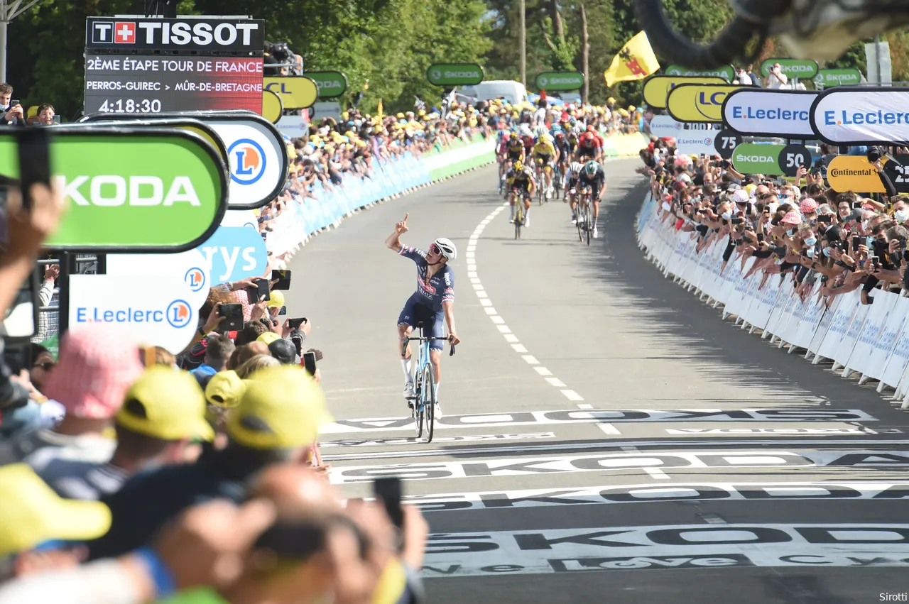 Mathieu van der Poel was the last winner on the Mûr-de-Bretagne