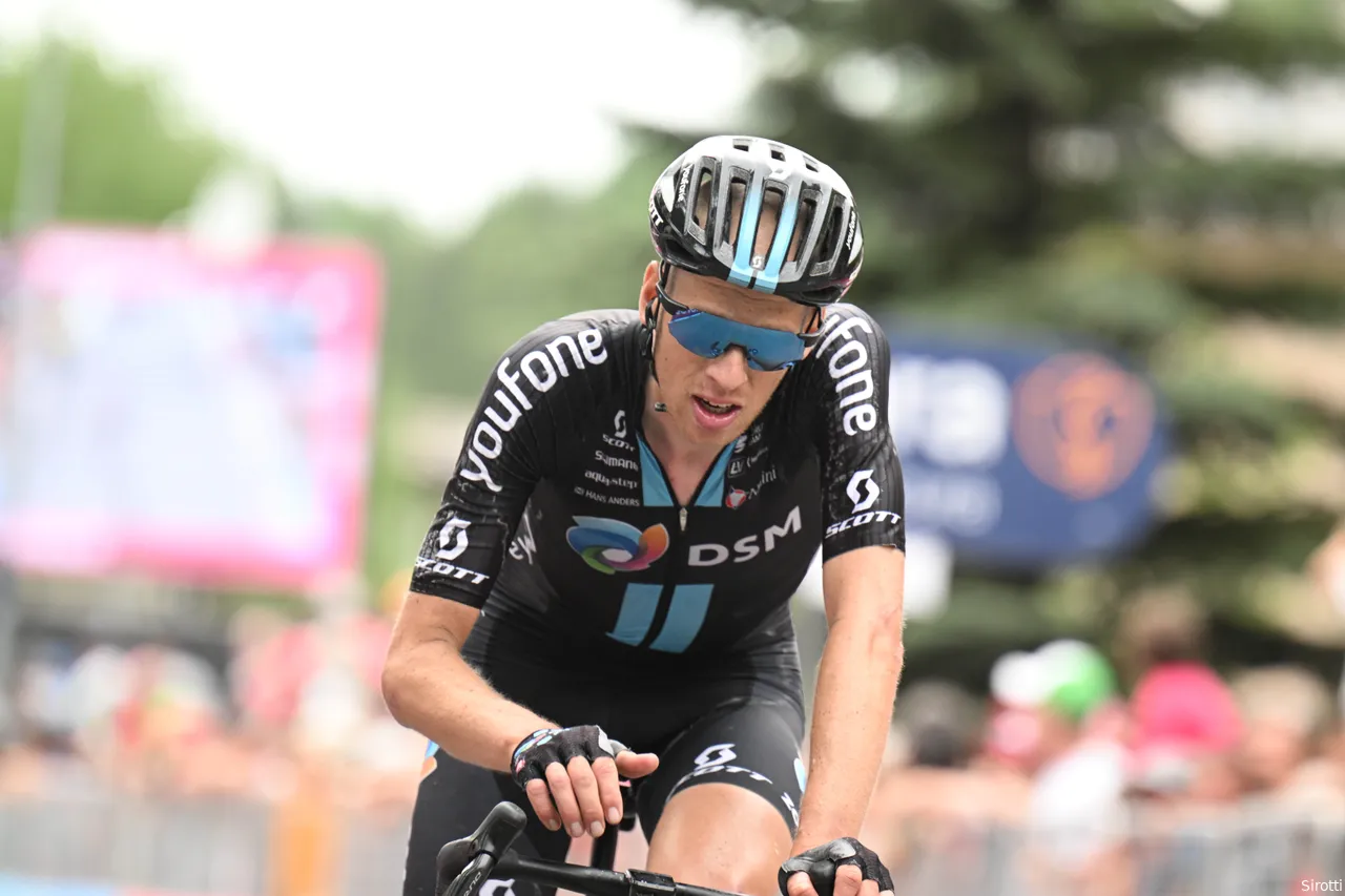 Tusveld rode a total of eight Grand Tours for dsm-firmenich PostNL