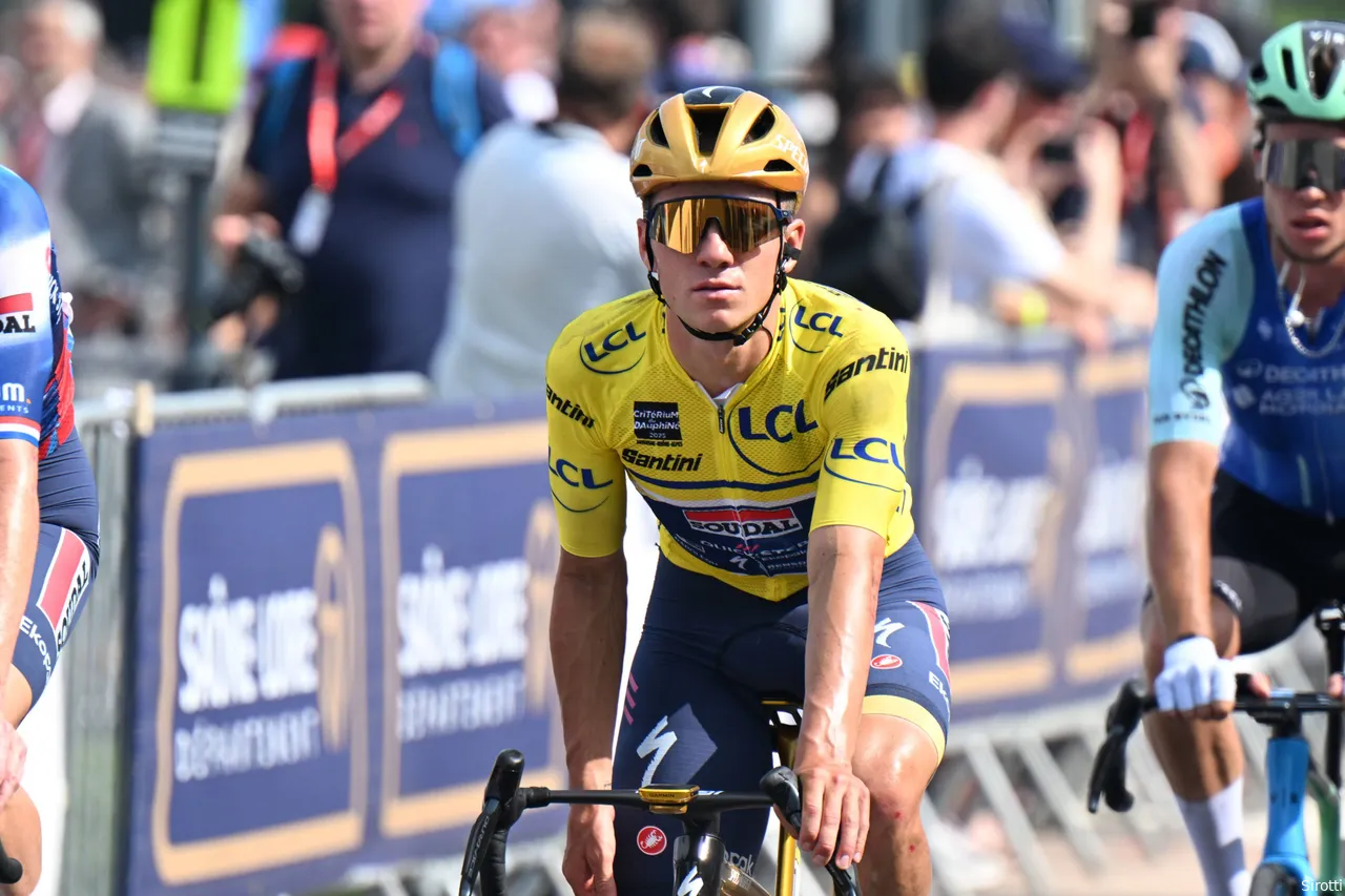 Evenepoel crashed in the final of the fifth stage of the Critérium du Dauphiné