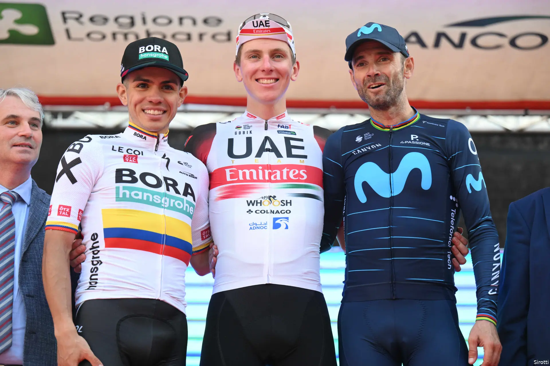 tadej pogacar, sergio higuita alejandro valverde