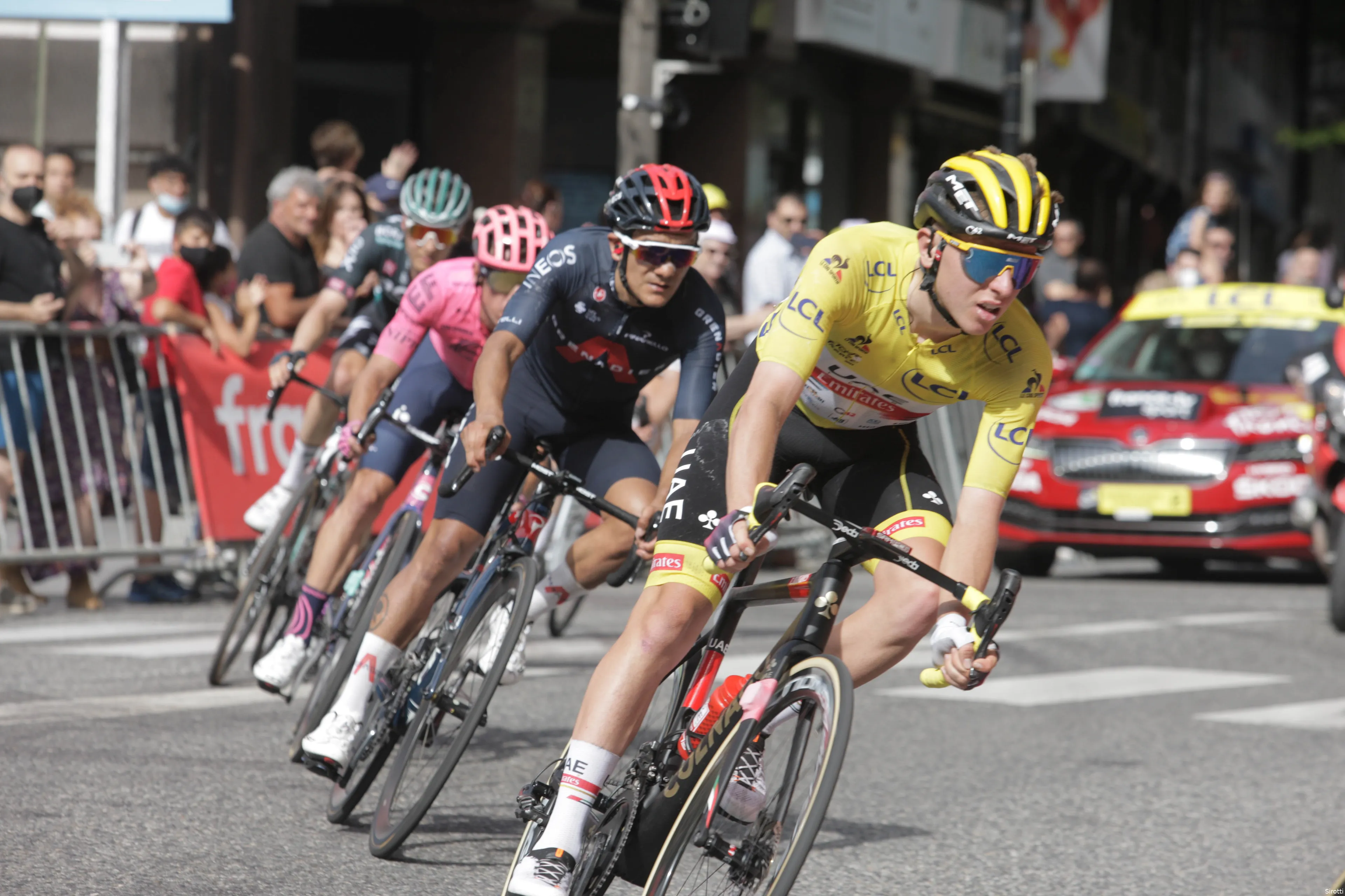 Pogacar Carapaz Sirotti