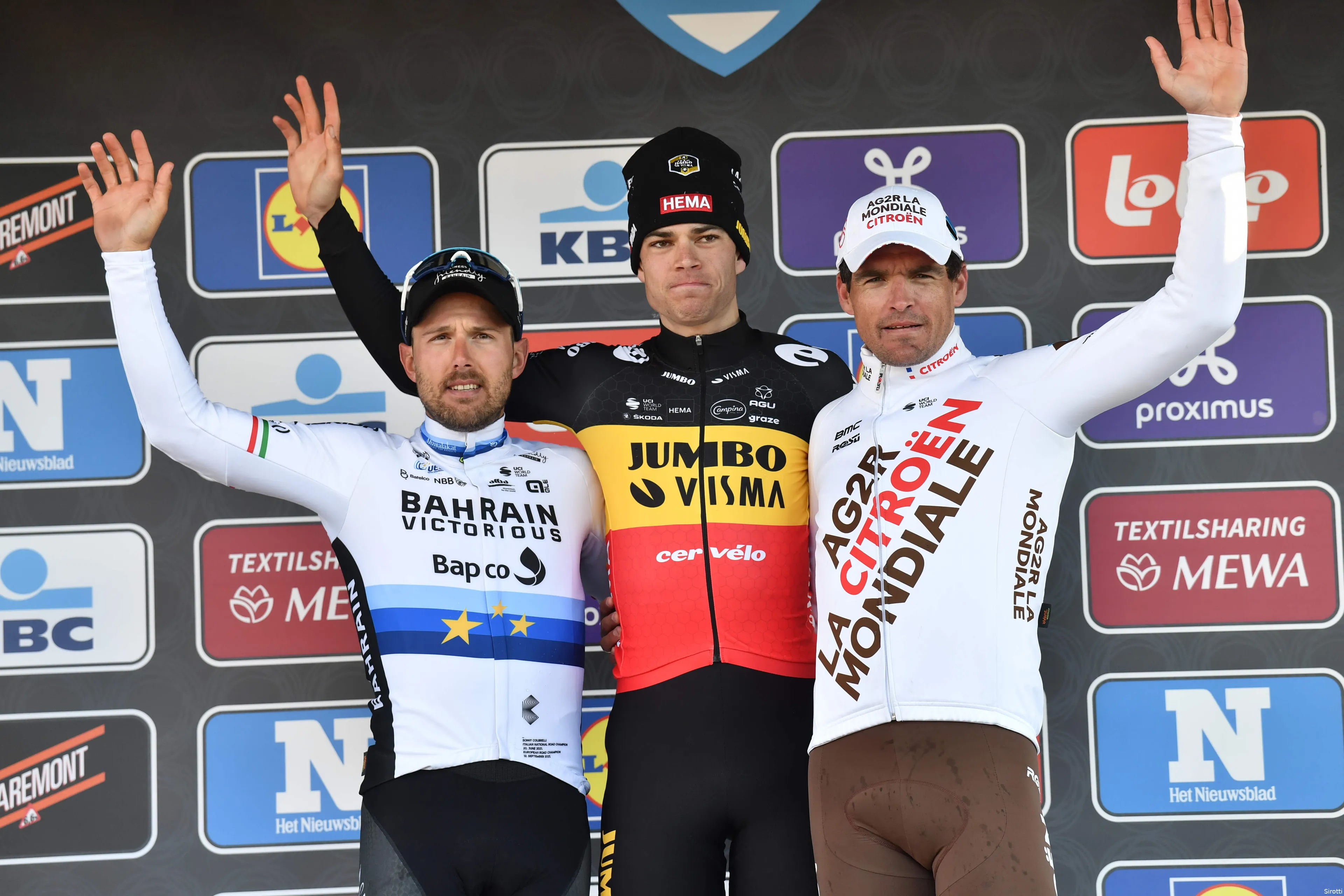 Van Aert Colbrelli Van Avermaet sirotti