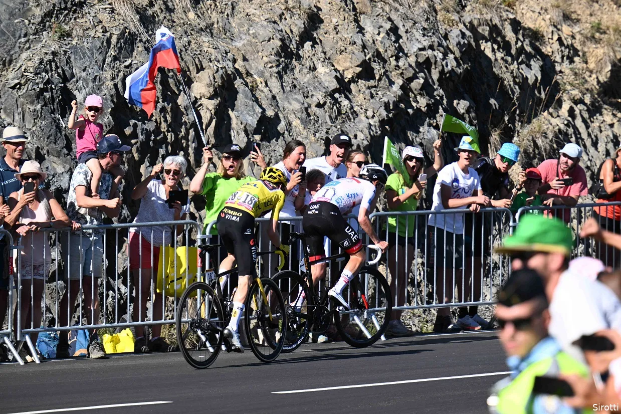 Pogacar en Vingegaard Sirotti