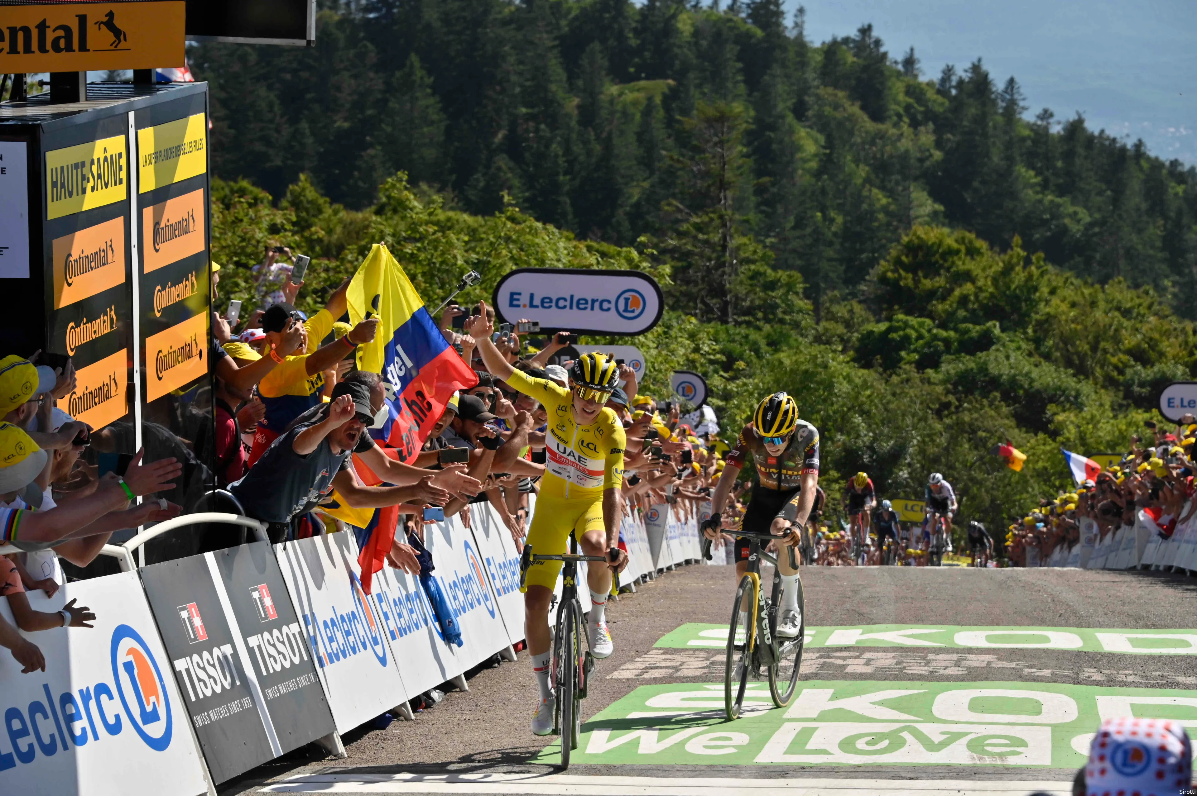 Pogacar Vingegaard La Planche