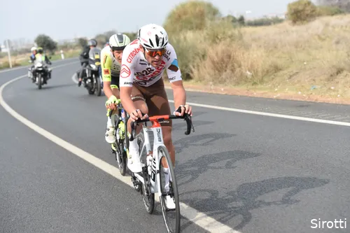 Greg Van Avermaet en Taco van der Hoorn in de Ronde van Valencia