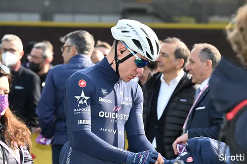 Fabio Jakobsen voor de start