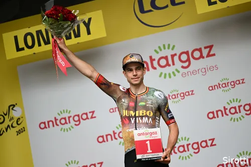 Wout van Aert was de eerste Tourweek een strijdlustig renner.<br>