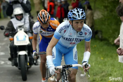 Met Boogerd in de Amstel Gold Race van 2004.