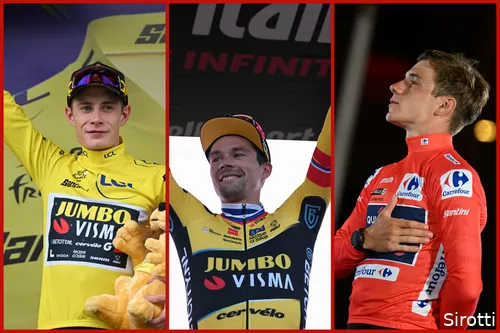 Vingegaard, Roglic AND Evenepoel at the start of La Vuelta....