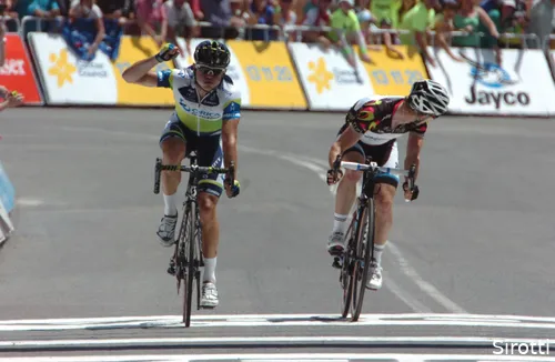 <i>Slagter looks back and sees it's right: his margin is big enough to win the Tour Down Under</i>.