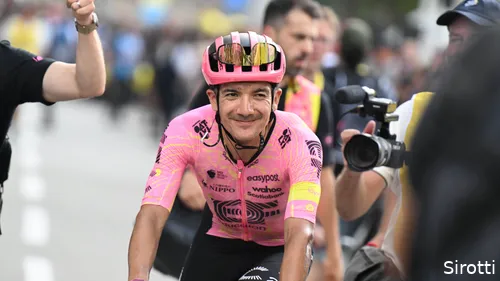 Carapaz after the finish of stage 3