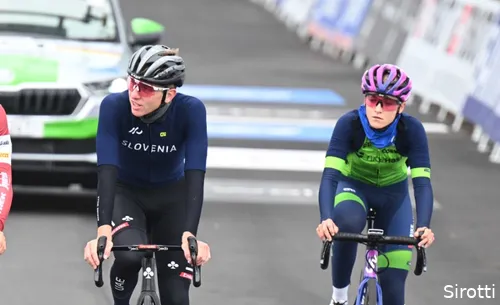 Tadej Pogacar and Urska Zigart