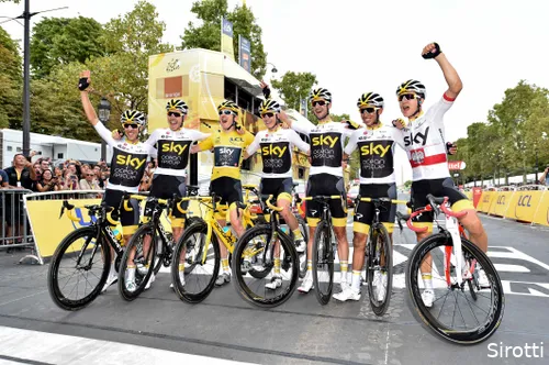 The super team Team Sky, with Geraint Thomas, Chris Froome and Egan Bernal: a grand total of six Tour wins