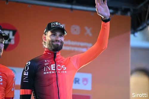 Ganna before the start of Milan-San Remo