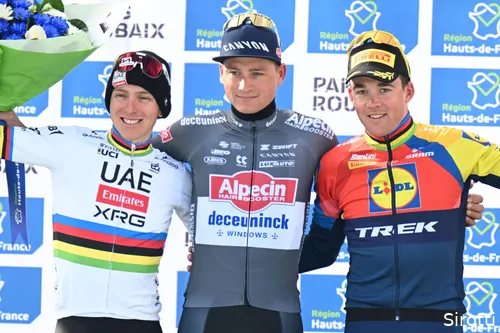 Pedersen finished behind van der Poel and Pogacar in Roubaix