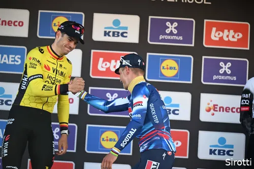 Van Aert werd tweede in de Brabantse Pijl