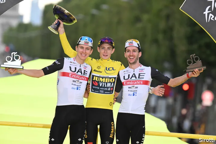 Pogacar couldn't finish higher than second place in the Tour in 2022 and 2023