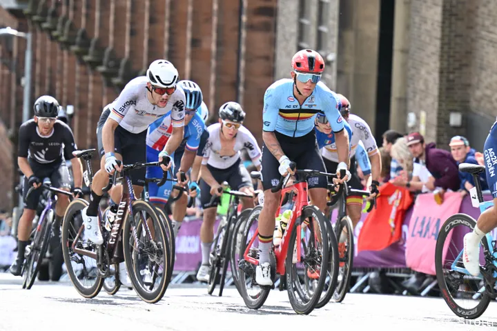 Thibau Nys at the U23 World Championships in Glasgow, last August