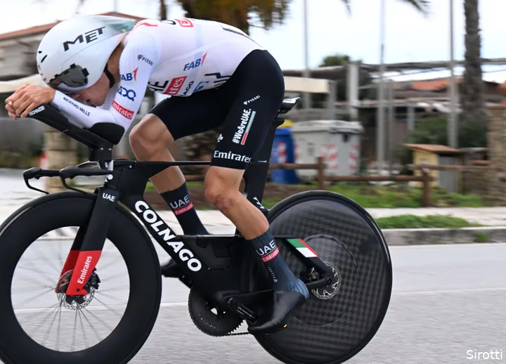 Ayuso in his winning time trial on Monday