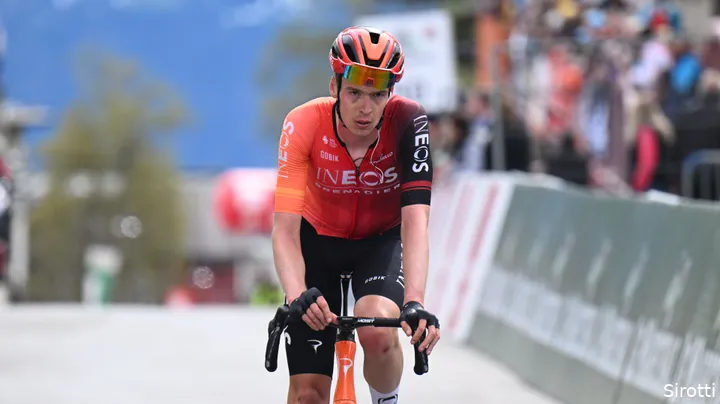 Thymen Arensman after the first stage in the Giro