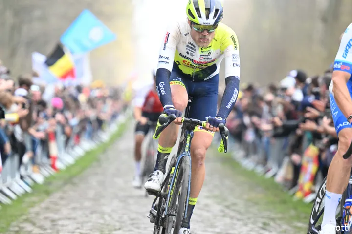 Johansen in action during Paris-Roubaix