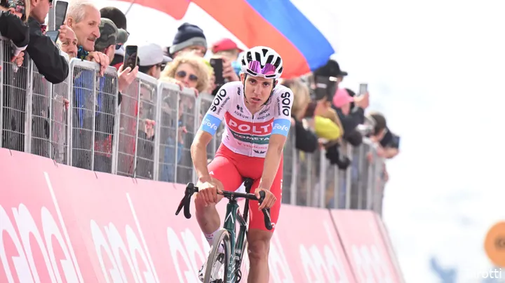Davide Piganzoli during his first Giro d'Italia