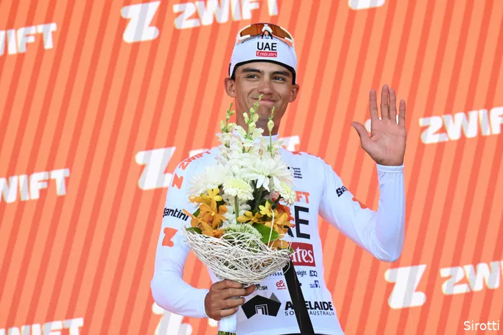 Del Toro won a stage in the Tour Down Under, his first professional race.