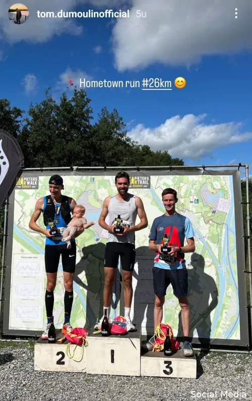 Earlier this year, Dumoulin won a hefty 26-kilometer running race