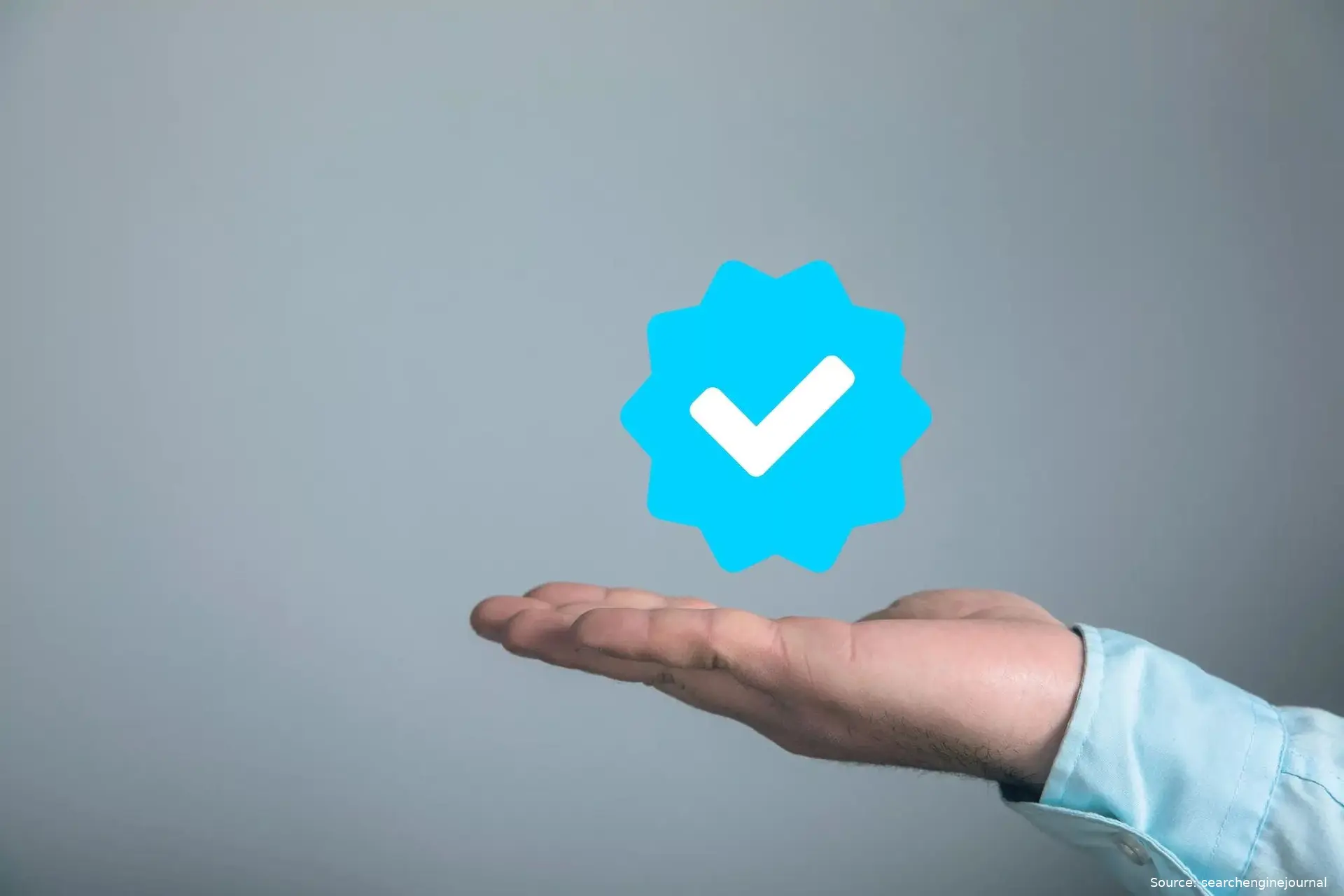 google blue tick