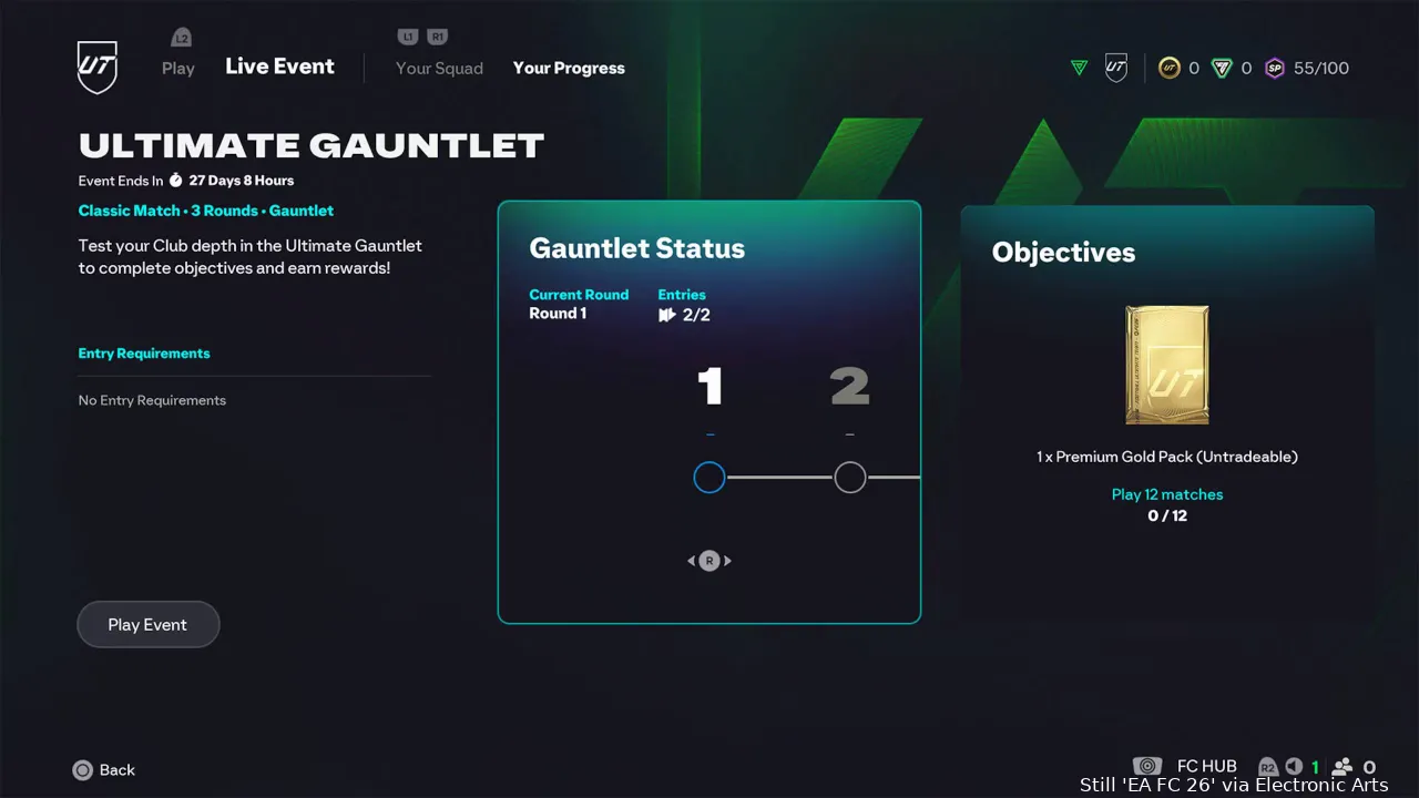 FC_26_-_FUT_Deep_Dive_-_Event_Hub_Ultimate_Gauntlet_Progress