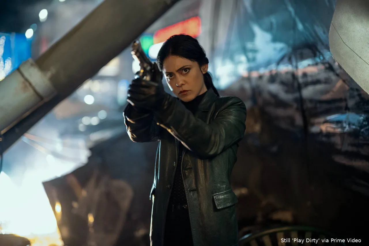 Zen (Rosa Salazar) in PLAY DIRTY. Photo Credit Jasin Boland_Prime © Amazon Content Services LLC