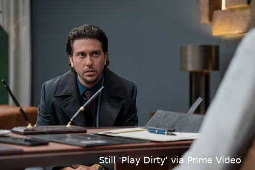 Kincaid (Nat Wolff) in PLAY DIRTY. Photo Credit_ Jasin Boland Prime © Amazon Content Services LLC