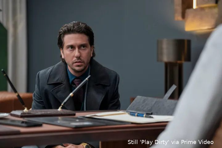 Kincaid (Nat Wolff) in PLAY DIRTY. Photo Credit_ Jasin Boland Prime © Amazon Content Services LLC