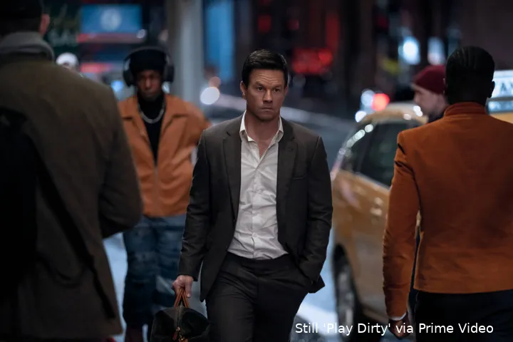 Parker (Mark Wahlberg) in PLAY DIRTY. Photo Credit_ Jasin Boland Prime © Amazon Content Services LLC
