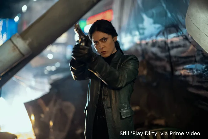 Zen (Rosa Salazar) in PLAY DIRTY. Photo Credit Jasin Boland_Prime © Amazon Content Services LLC
