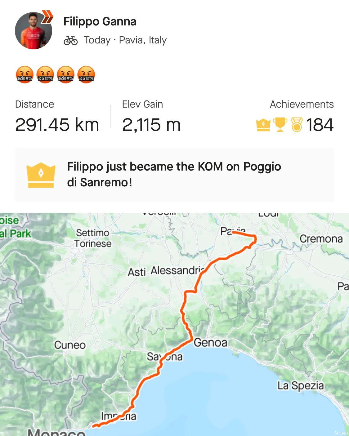 ganna strava