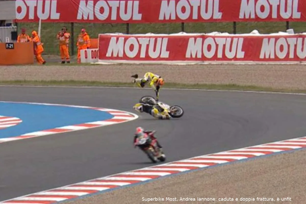 andrea iannone caduta most superbike