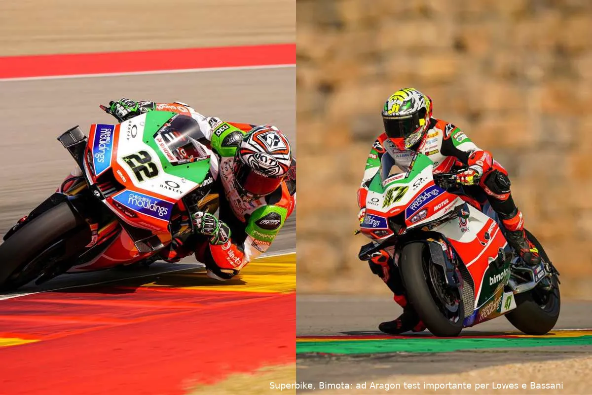 alex lowes axel bassani superbike sbk aragon test