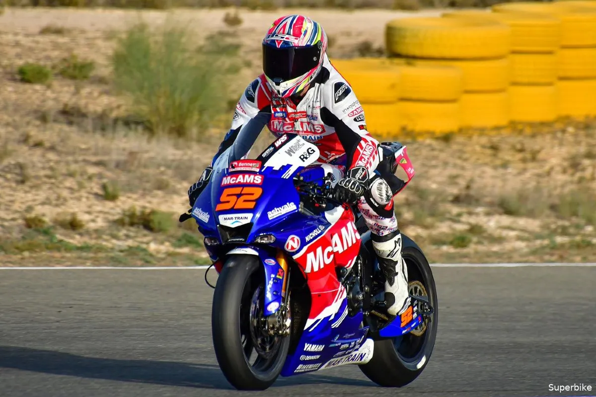 danny kent test yamaha mar train british superbike 2023