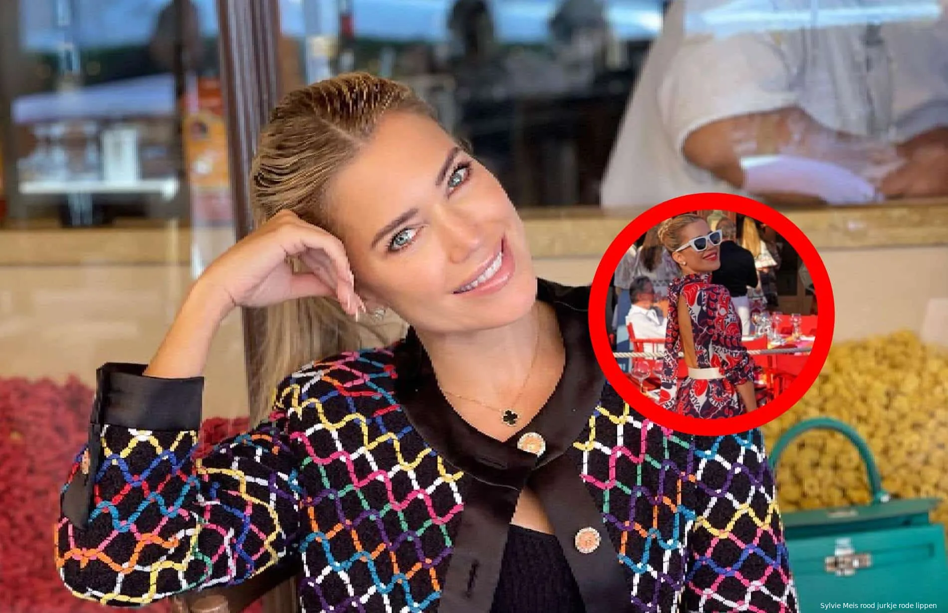 sylvie meis rood jurkje en rode lippen 1