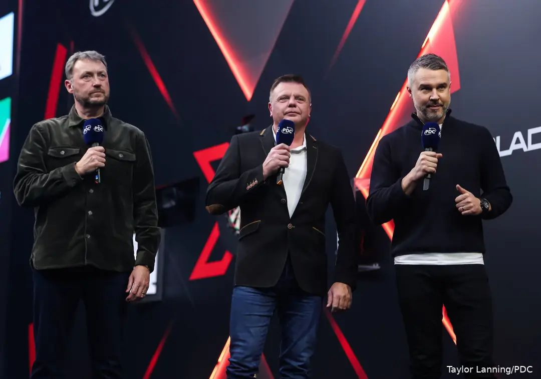 Wayne Mardle, Chris Mason und Pete Graves in Aktion für ITV.