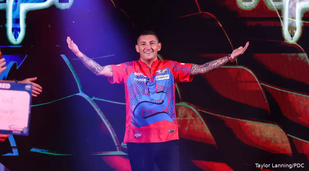 Nathan Aspinall bei den World Matchplay 2026