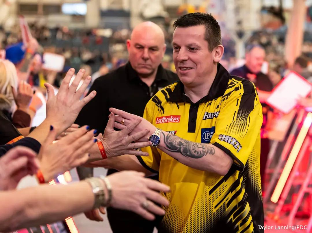 Dave Chisnall tijdens zijn walk-on