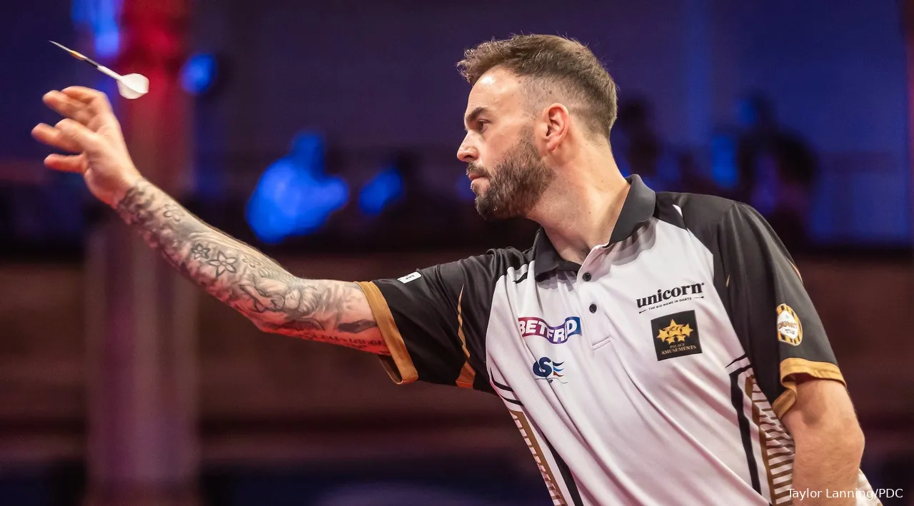 Smith in action at the 2024 World Matchplay&nbsp;