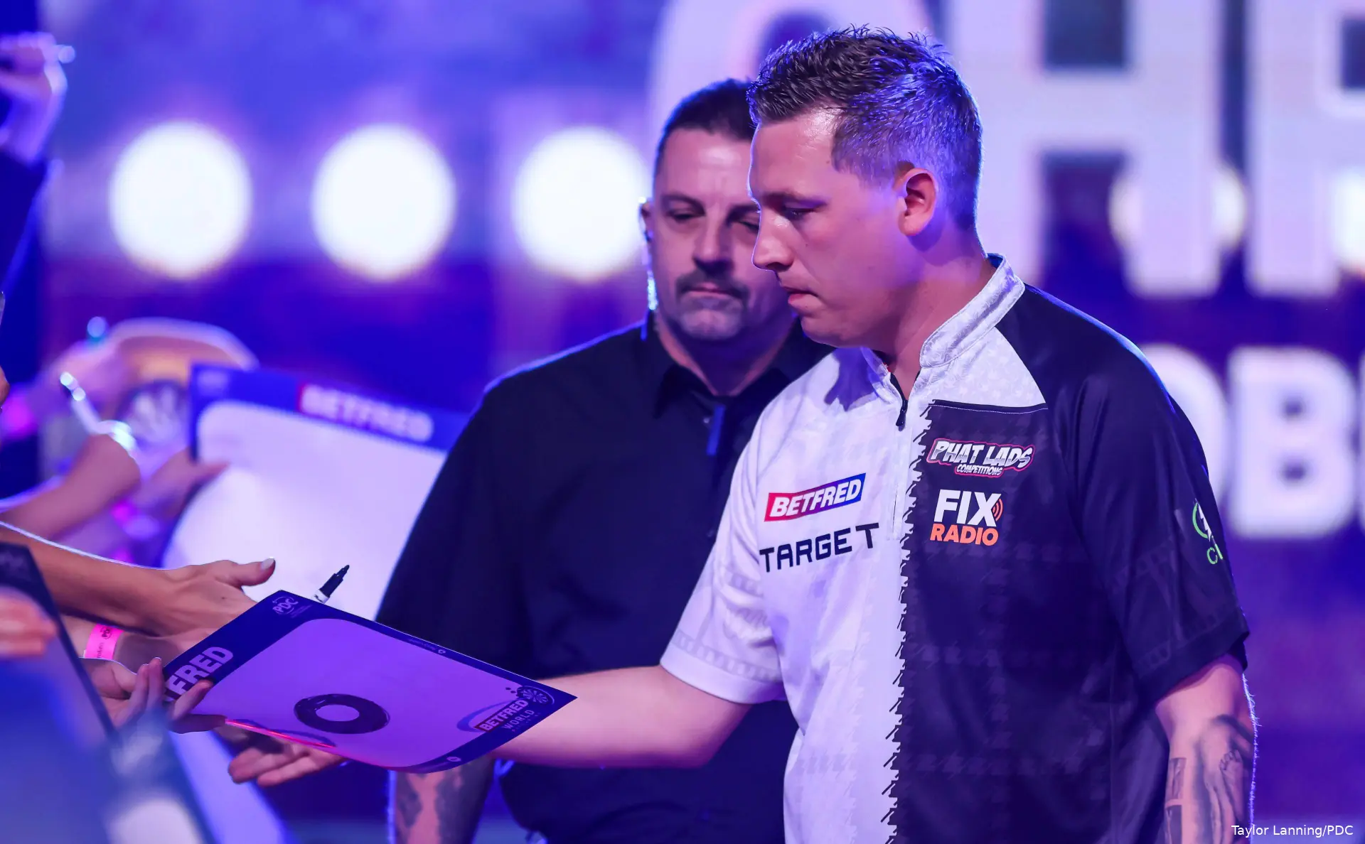 Chris Dobey at the 2026 World Matchplay