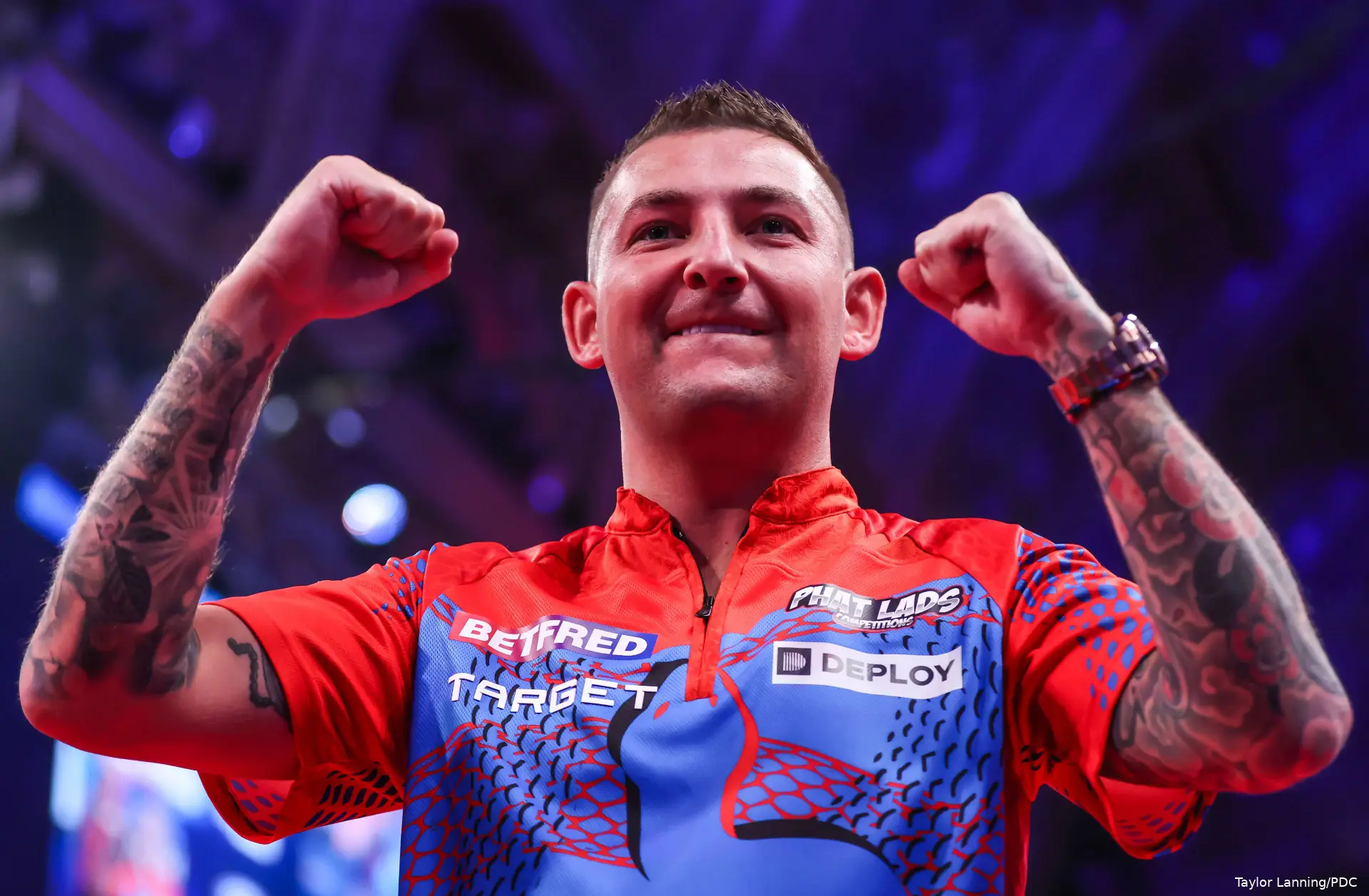 Nathan Aspinall at the 2026 World Matchplay